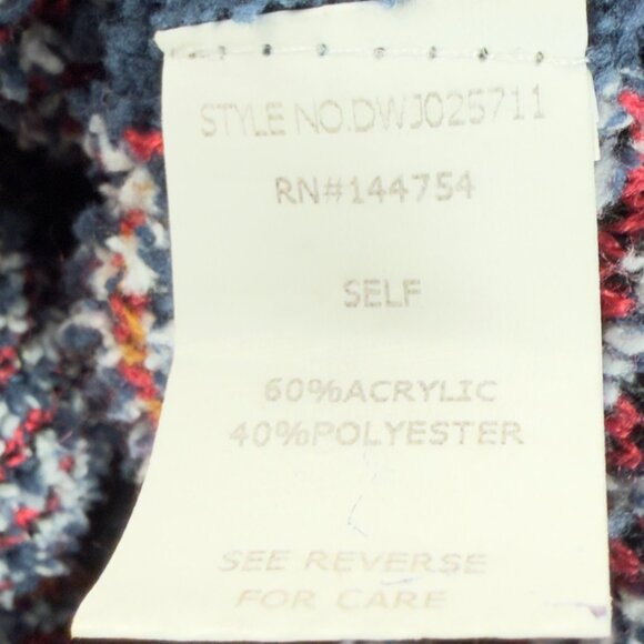 Davi & Dani Southwestern Knit Shawl Collar Cardigan, Size S – Navy Multi - Picture 11 of 12